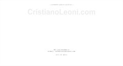 Desktop Screenshot of cristianoleoni.com